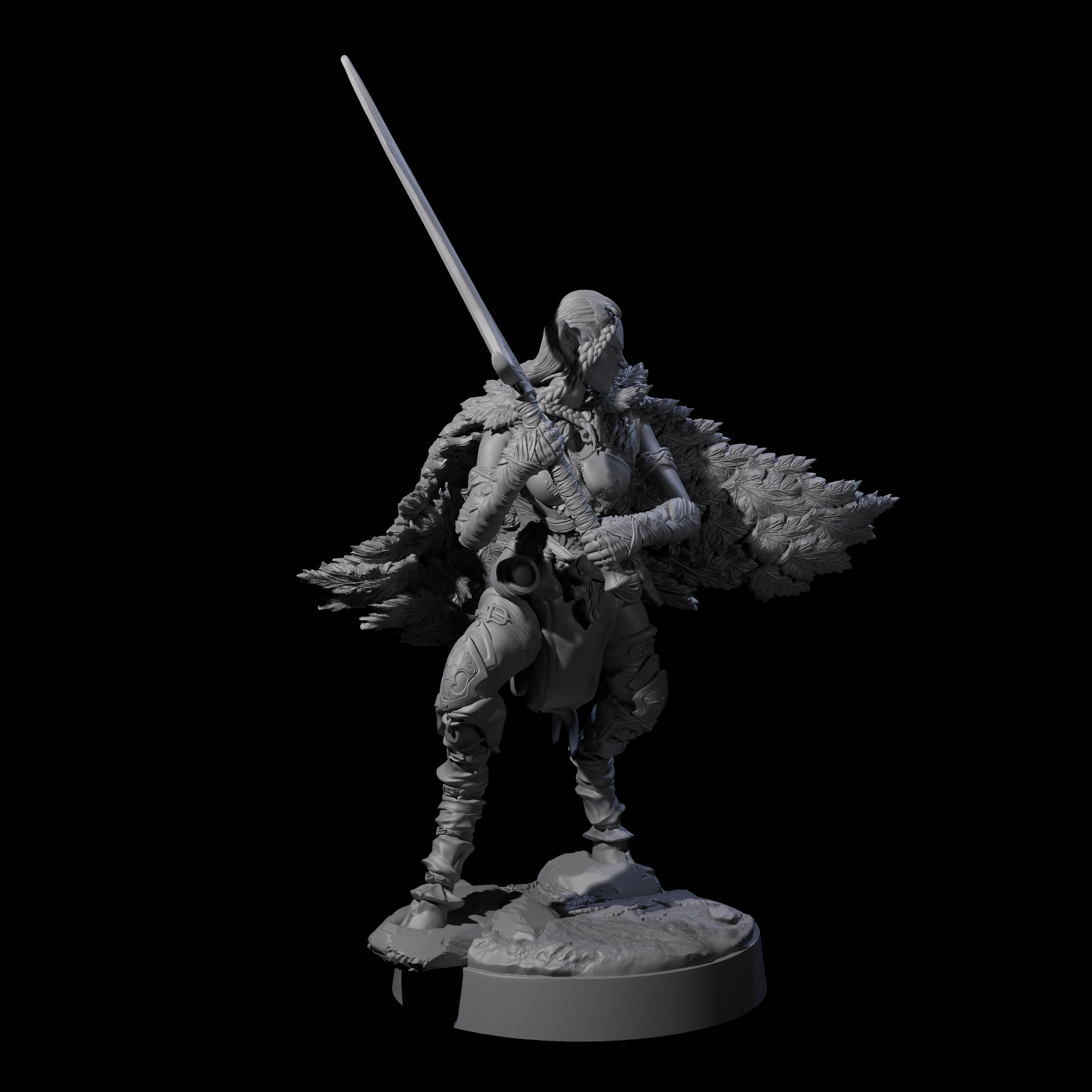 Poised Satyr Gladewarden B Miniature for Dungeons and Dragons, Pathfinder or other TTRPGs