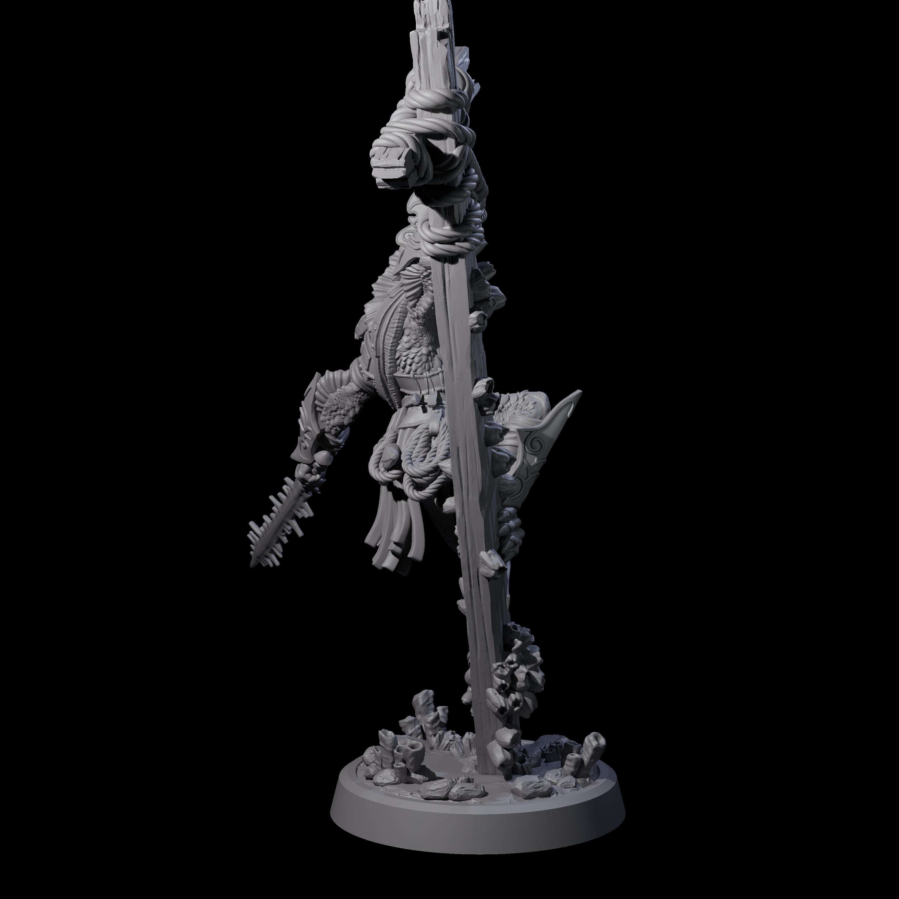 Poised Triton Paladin Miniature for Dungeons and Dragons, Pathfinder or other TTRPGs