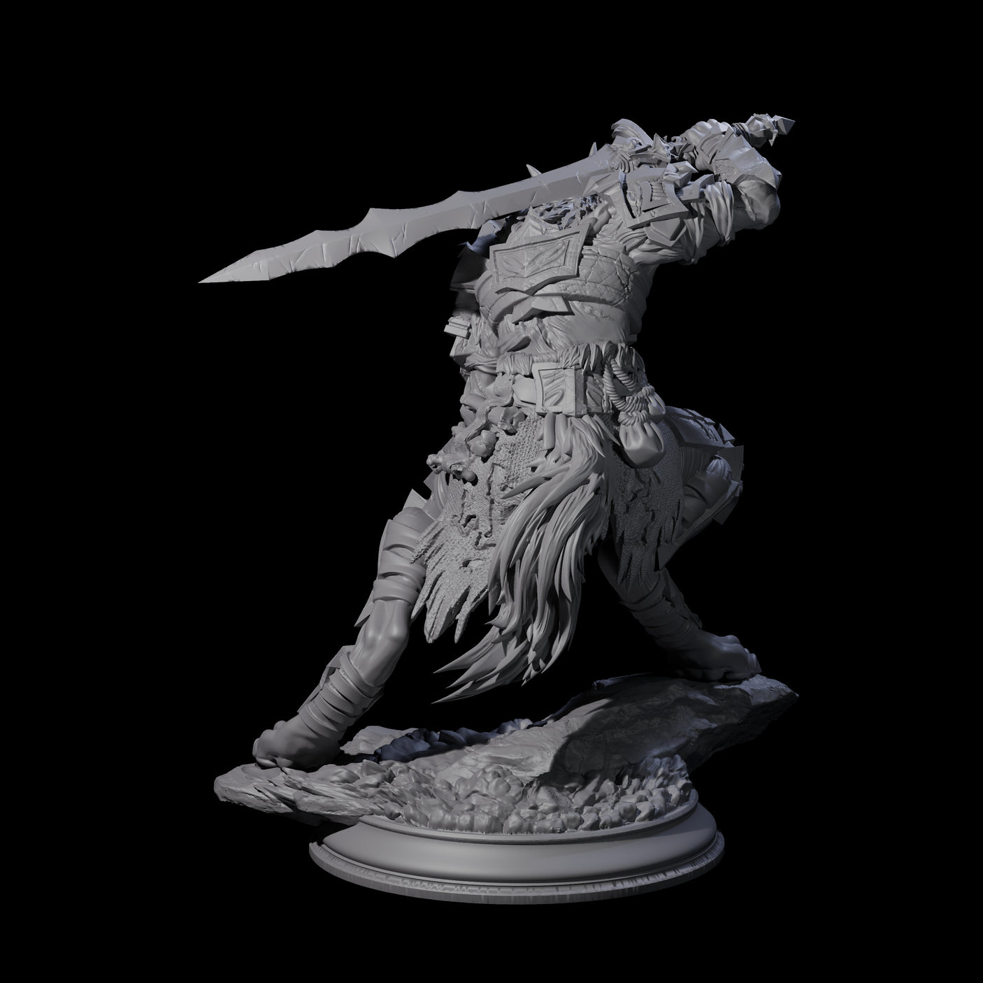Poised Werewolf Fighter Miniature for Dungeons and Dragons, Pathfinder or other TTRPGs
