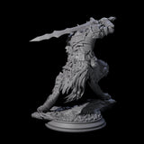 Poised Werewolf Fighter Miniature for Dungeons and Dragons, Pathfinder or other TTRPGs