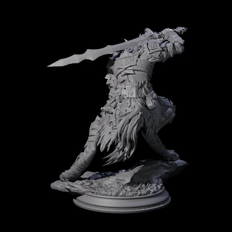 Poised Werewolf Fighter Miniature for Dungeons and Dragons, Pathfinder or other TTRPGs