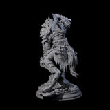 Poised Werewolf Fighter Miniature for Dungeons and Dragons, Pathfinder or other TTRPGs