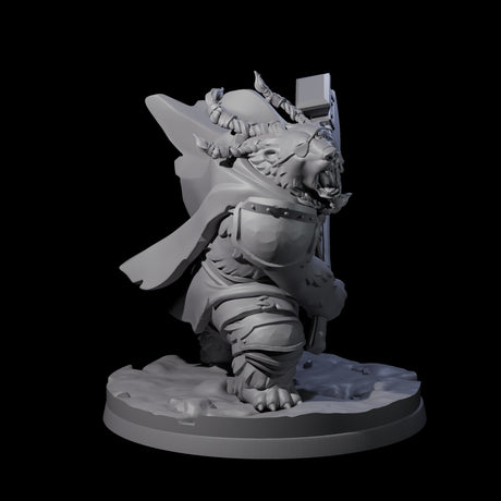 Polar Ursine Warrior A Miniature for Dungeons and Dragons, Pathfinder or other TTRPGs