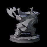 Polar Ursine Warrior A Miniature for Dungeons and Dragons, Pathfinder or other TTRPGs