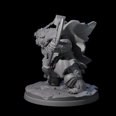 Polar Ursine Warrior A Miniature for Dungeons and Dragons, Pathfinder or other TTRPGs