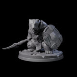 Polar Ursine Warrior B Miniature for Dungeons and Dragons, Pathfinder or other TTRPGs