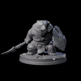 Polar Ursine Warrior B Miniature for Dungeons and Dragons, Pathfinder or other TTRPGs