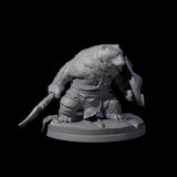 Polar Ursine Warrior B Miniature for Dungeons and Dragons, Pathfinder or other TTRPGs