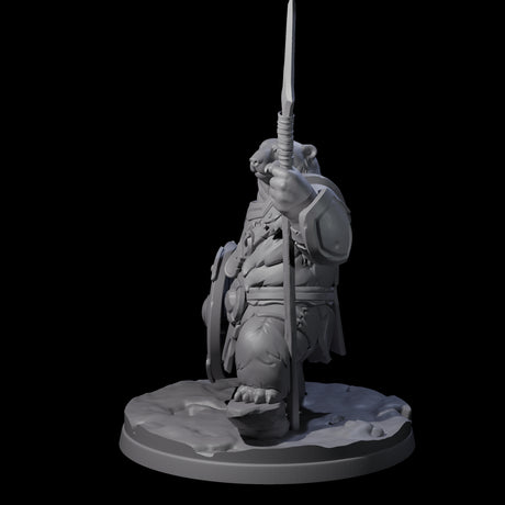 Polar Ursine Warrior C Miniature for Dungeons and Dragons, Pathfinder or other TTRPGs
