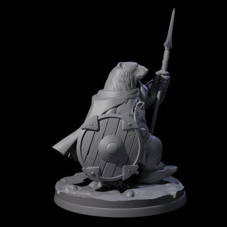 Polar Ursine Warriors Miniature for Dungeons and Dragons, Pathfinder or other TTRPGs