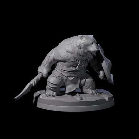 Polar Ursine Warriors Miniature for Dungeons and Dragons, Pathfinder or other TTRPGs