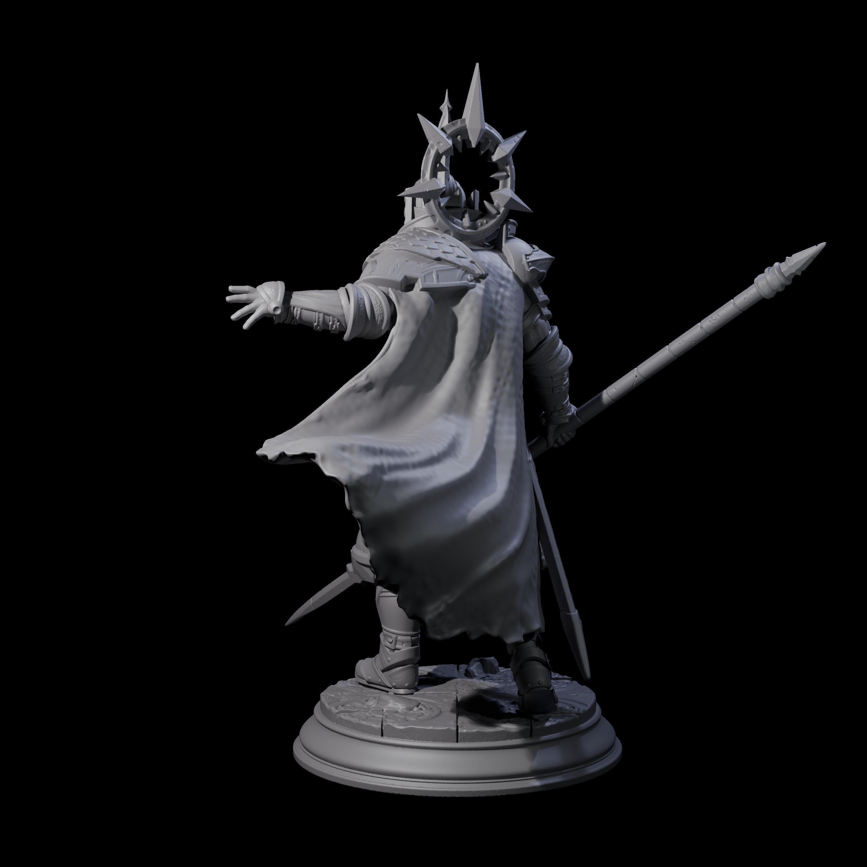 Polearm Paladin Miniature for Dungeons and Dragons, Pathfinder or other TTRPGs