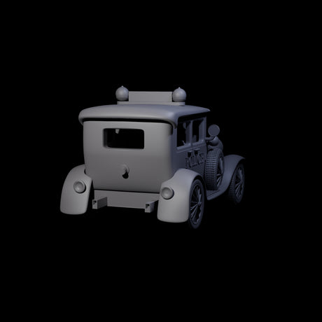 Police Car Ford Model A Miniature for Dungeons and Dragons, Pathfinder or other TTRPGs