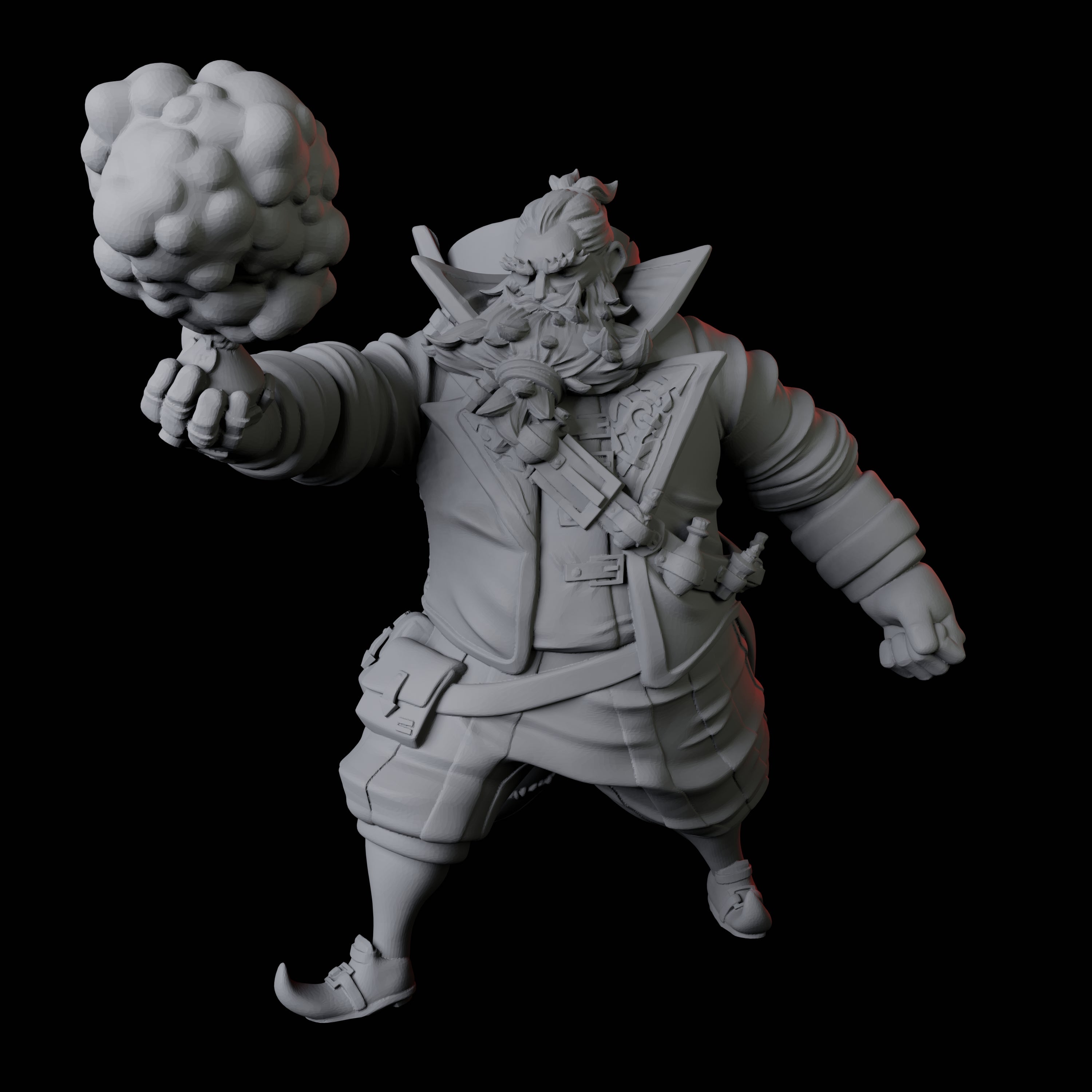 Portly Alchemist B Miniature for Dungeons and Dragons, Pathfinder or other TTRPGs