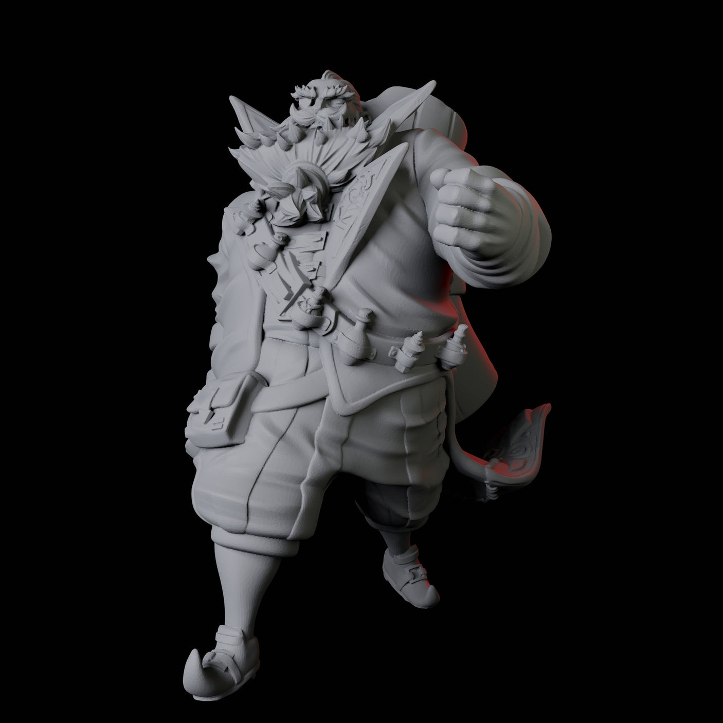 Portly Alchemist C Miniature for Dungeons and Dragons, Pathfinder or other TTRPGs