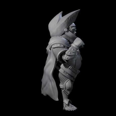Portly Little Knight Miniature for Dungeons and Dragons, Pathfinder or other TTRPGs