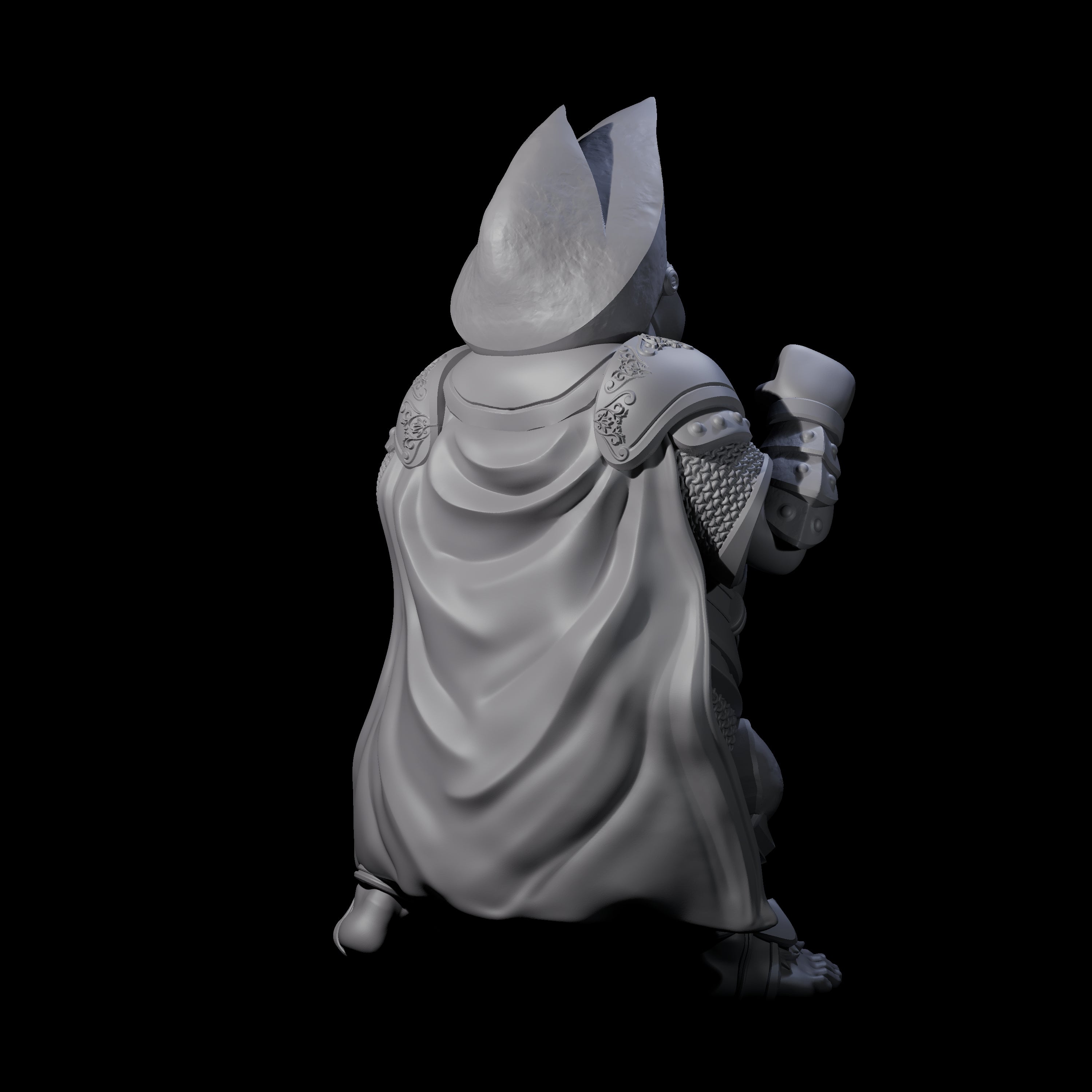 Portly Little Knight Miniature for Dungeons and Dragons, Pathfinder or other TTRPGs