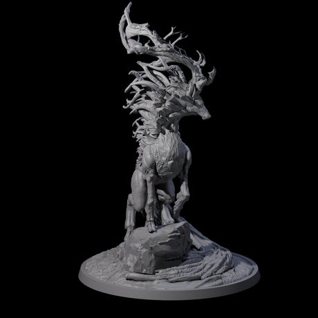 Posing Forest Guardian Stag Miniature for Dungeons and Dragons, Pathfinder or other TTRPGs
