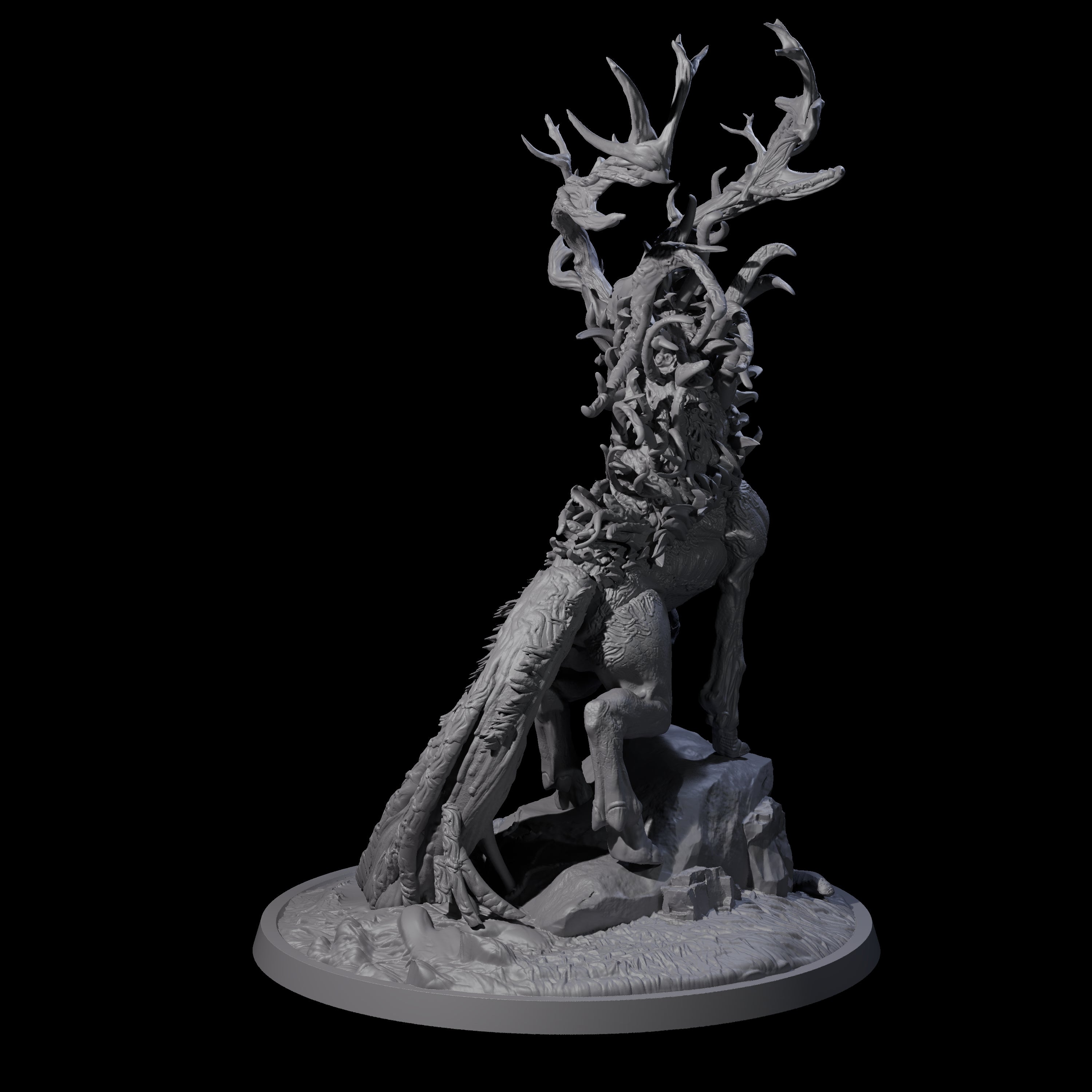 Posing Forest Guardian Stag Miniature for Dungeons and Dragons, Pathfinder or other TTRPGs