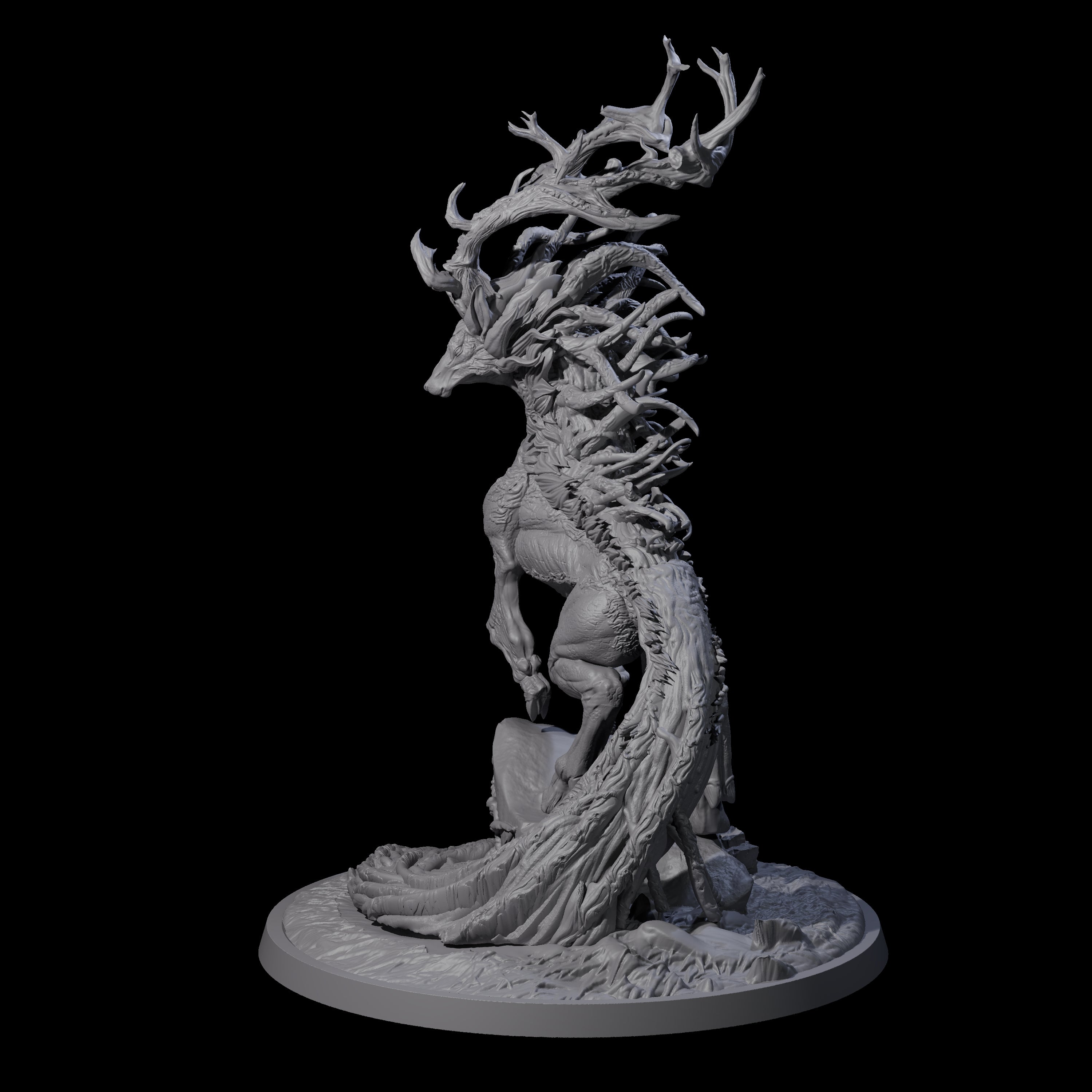Posing Forest Guardian Stag Miniature for Dungeons and Dragons, Pathfinder or other TTRPGs