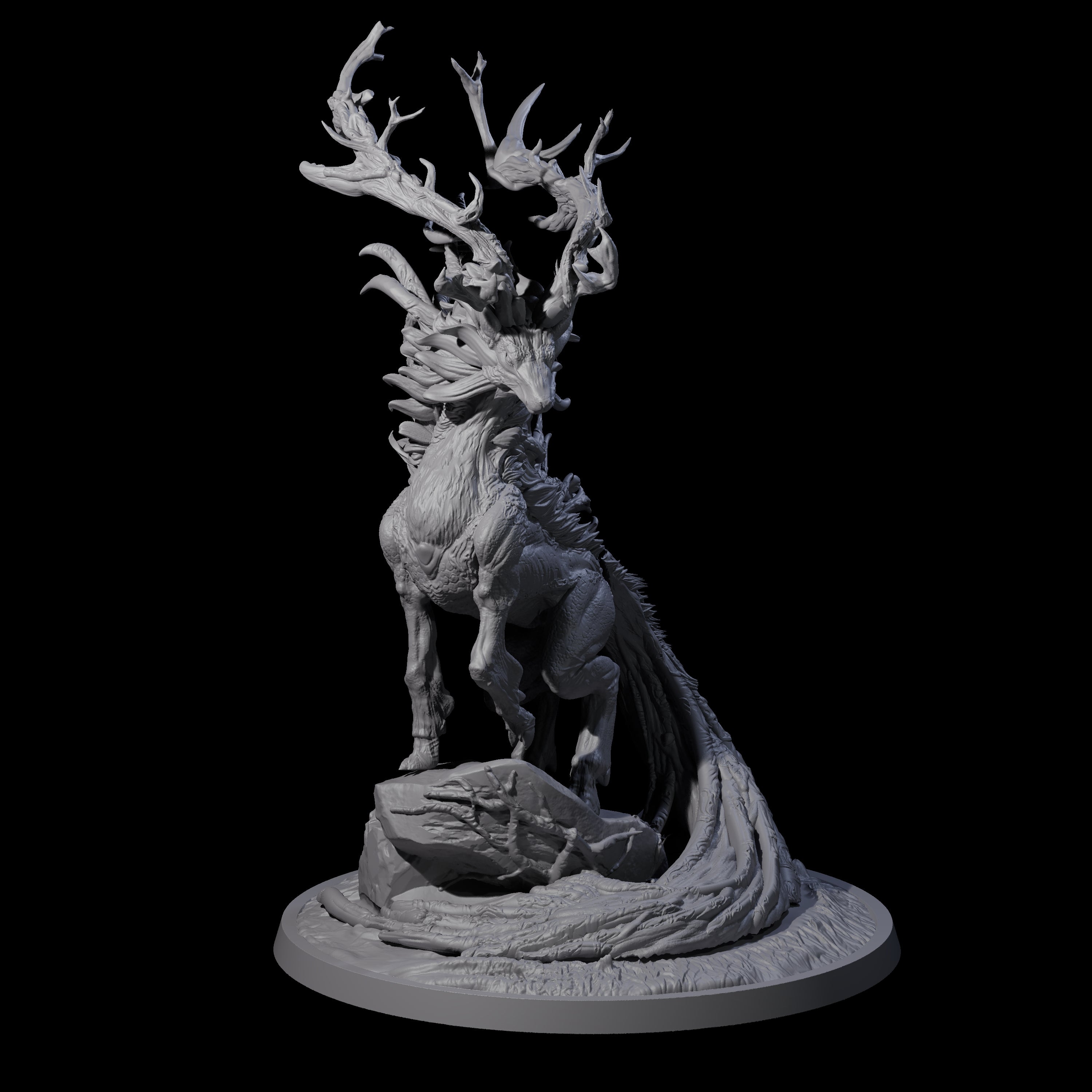 Posing Forest Guardian Stag Miniature for Dungeons and Dragons, Pathfinder or other TTRPGs
