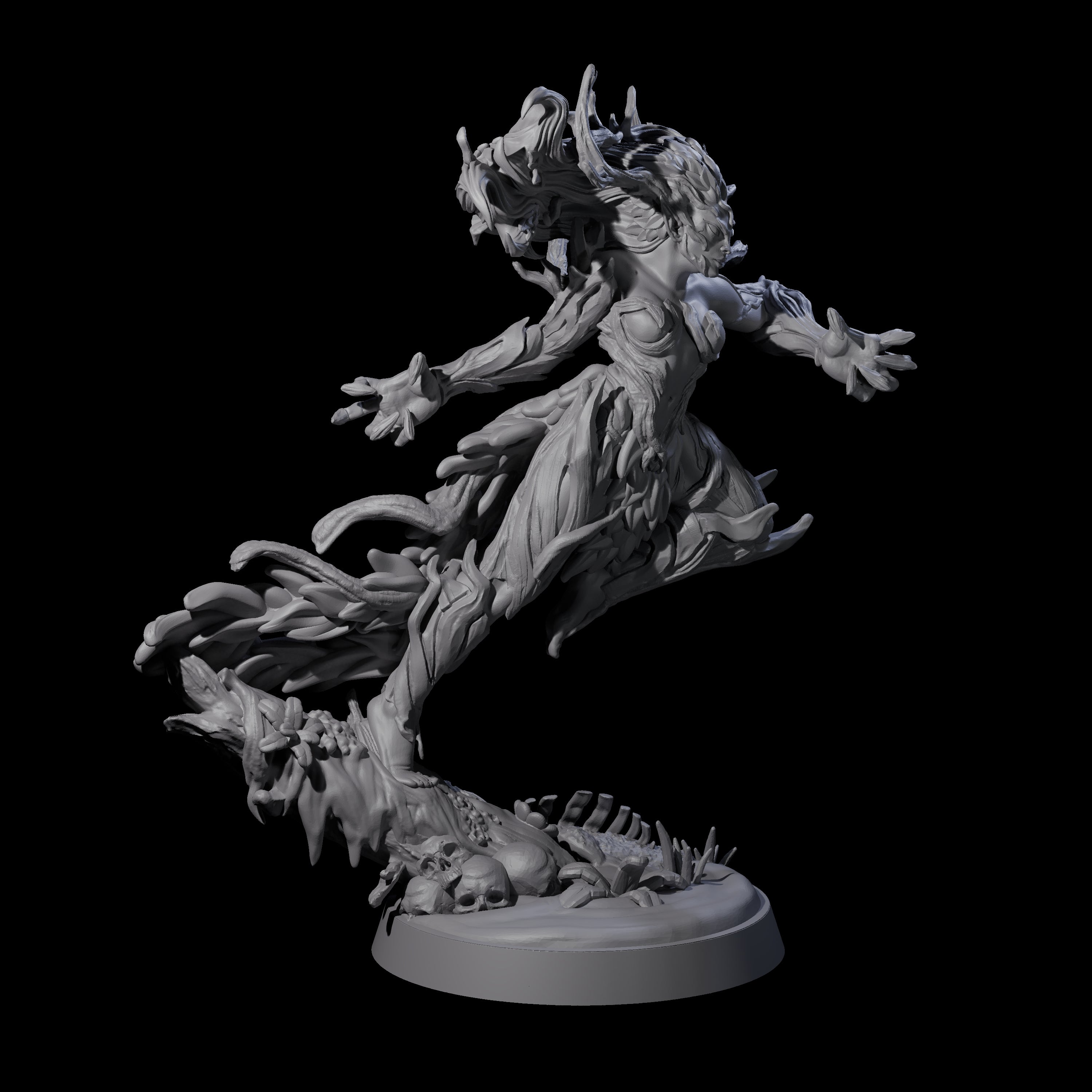 Pouncing Forest Dryad Miniature for Dungeons and Dragons, Pathfinder or other TTRPGs