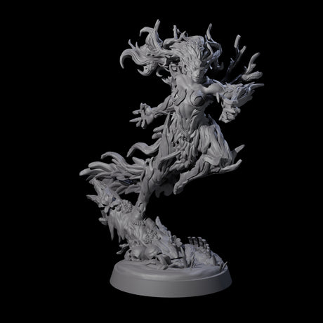Pouncing Forest Dryad Miniature for Dungeons and Dragons, Pathfinder or other TTRPGs