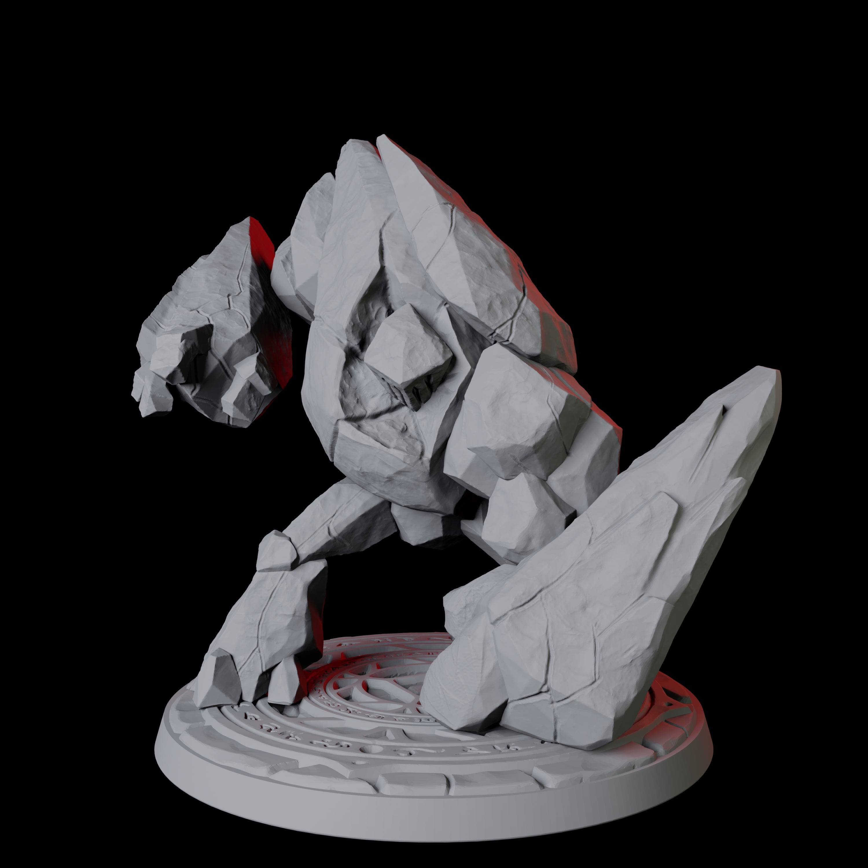 Pounding Earth Elemental Miniature for Dungeons and Dragons, Pathfinder or other TTRPGs