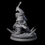 Pounding Ogre Drummer Miniature for Dungeons and Dragons, Pathfinder or other TTRPGs
