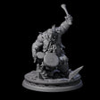 Pounding Ogre Drummer Miniature for Dungeons and Dragons, Pathfinder or other TTRPGs