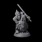 Powerful Dwarf Hunter Miniature for Dungeons and Dragons, Pathfinder or other TTRPGs