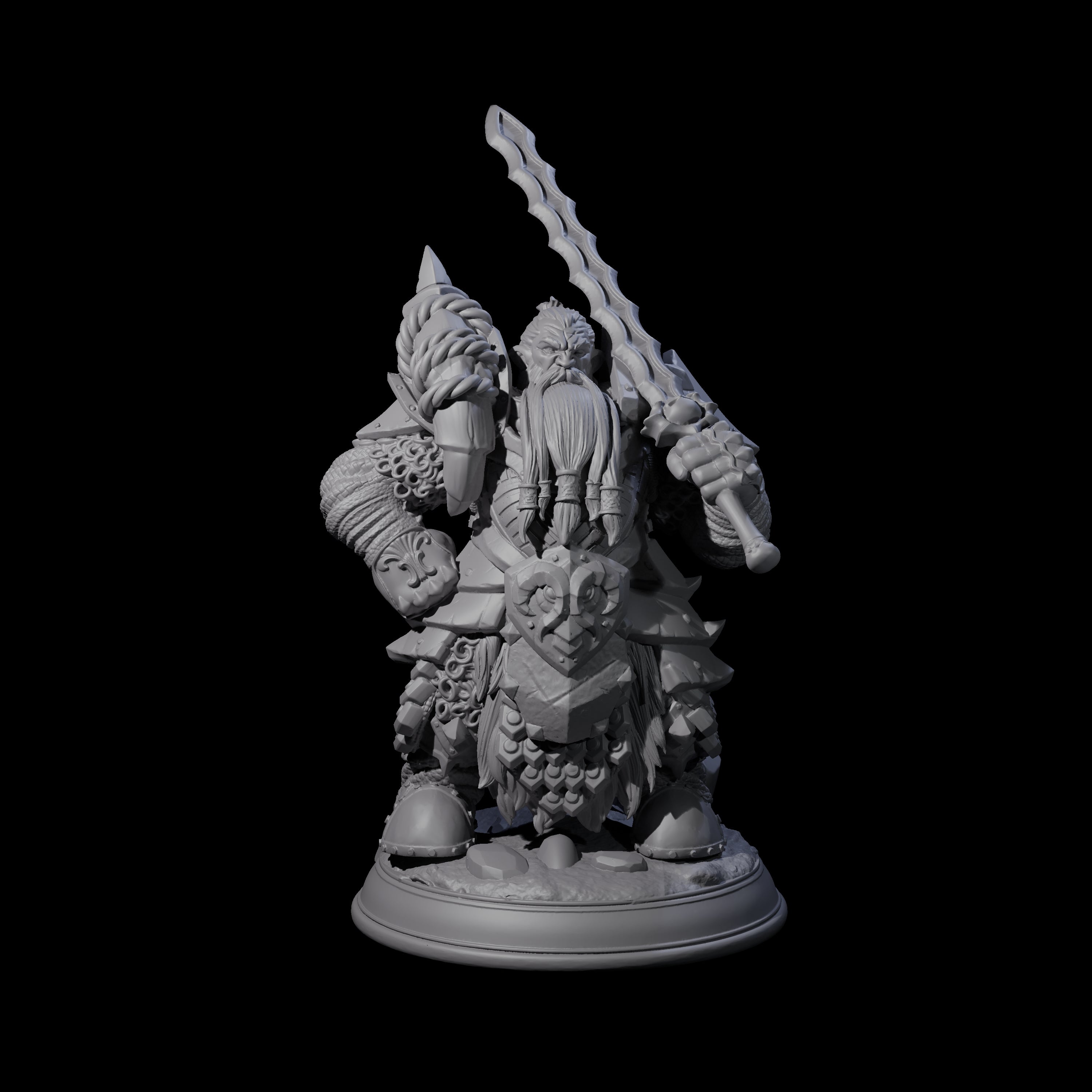 Powerful Dwarf Hunter Miniature for Dungeons and Dragons, Pathfinder or other TTRPGs