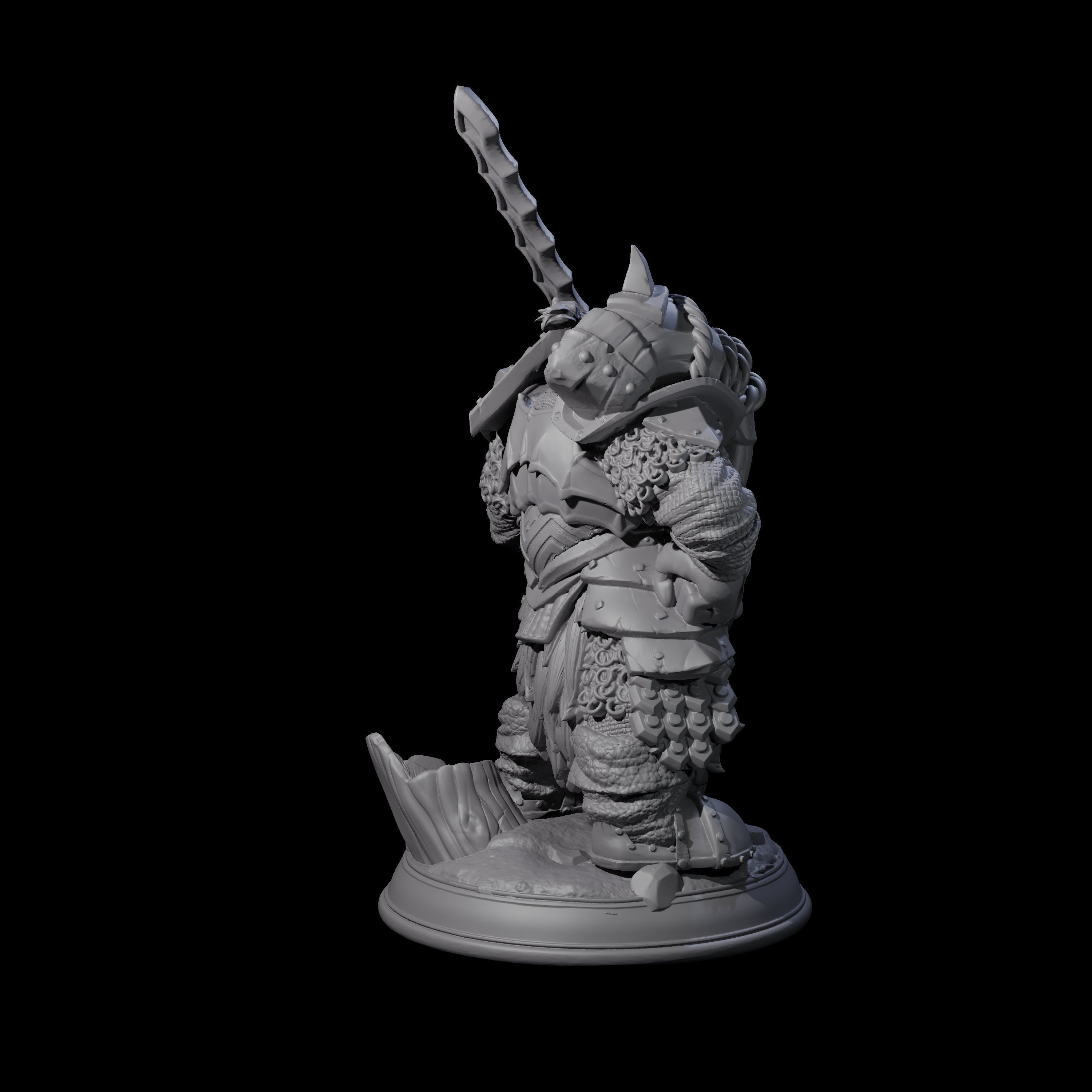 Powerful Dwarf Hunter Miniature for Dungeons and Dragons, Pathfinder or other TTRPGs