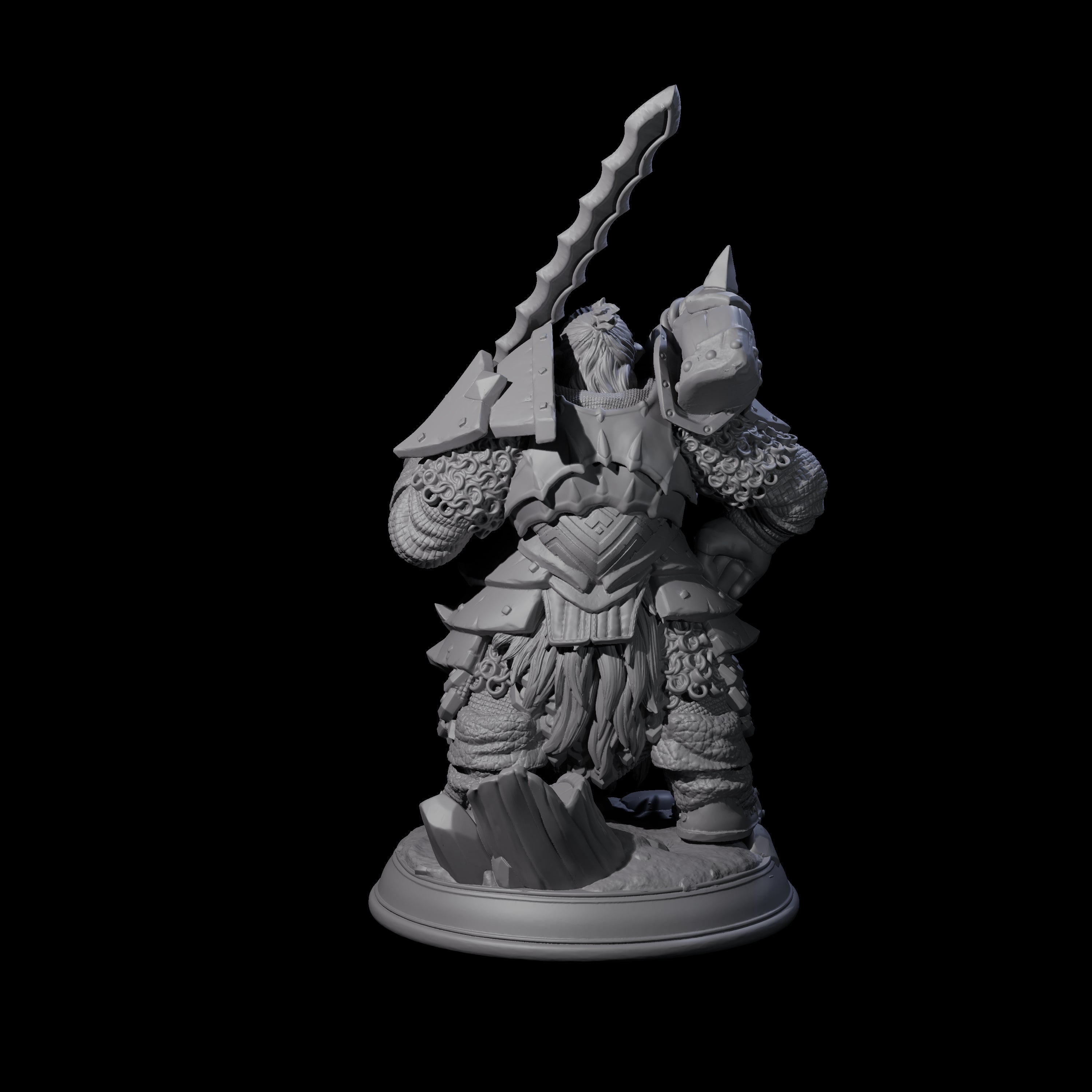 Powerful Dwarf Hunter Miniature for Dungeons and Dragons, Pathfinder or other TTRPGs