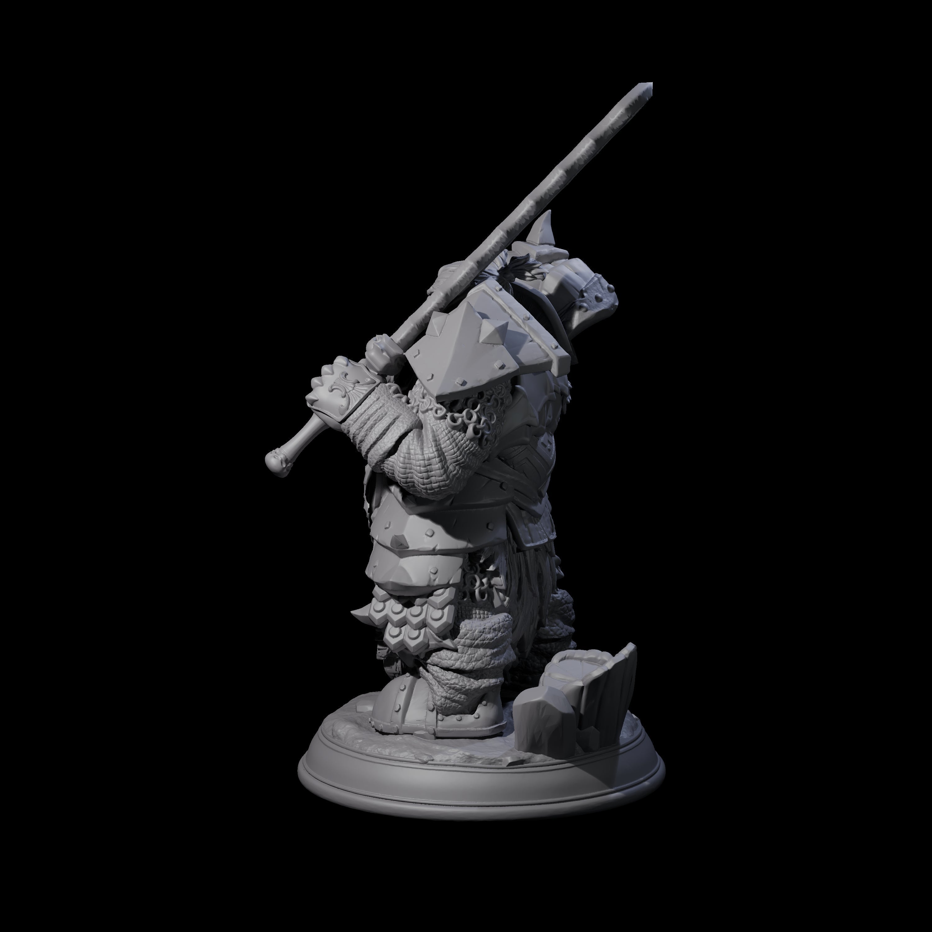 Powerful Dwarf Hunter Miniature for Dungeons and Dragons, Pathfinder or other TTRPGs