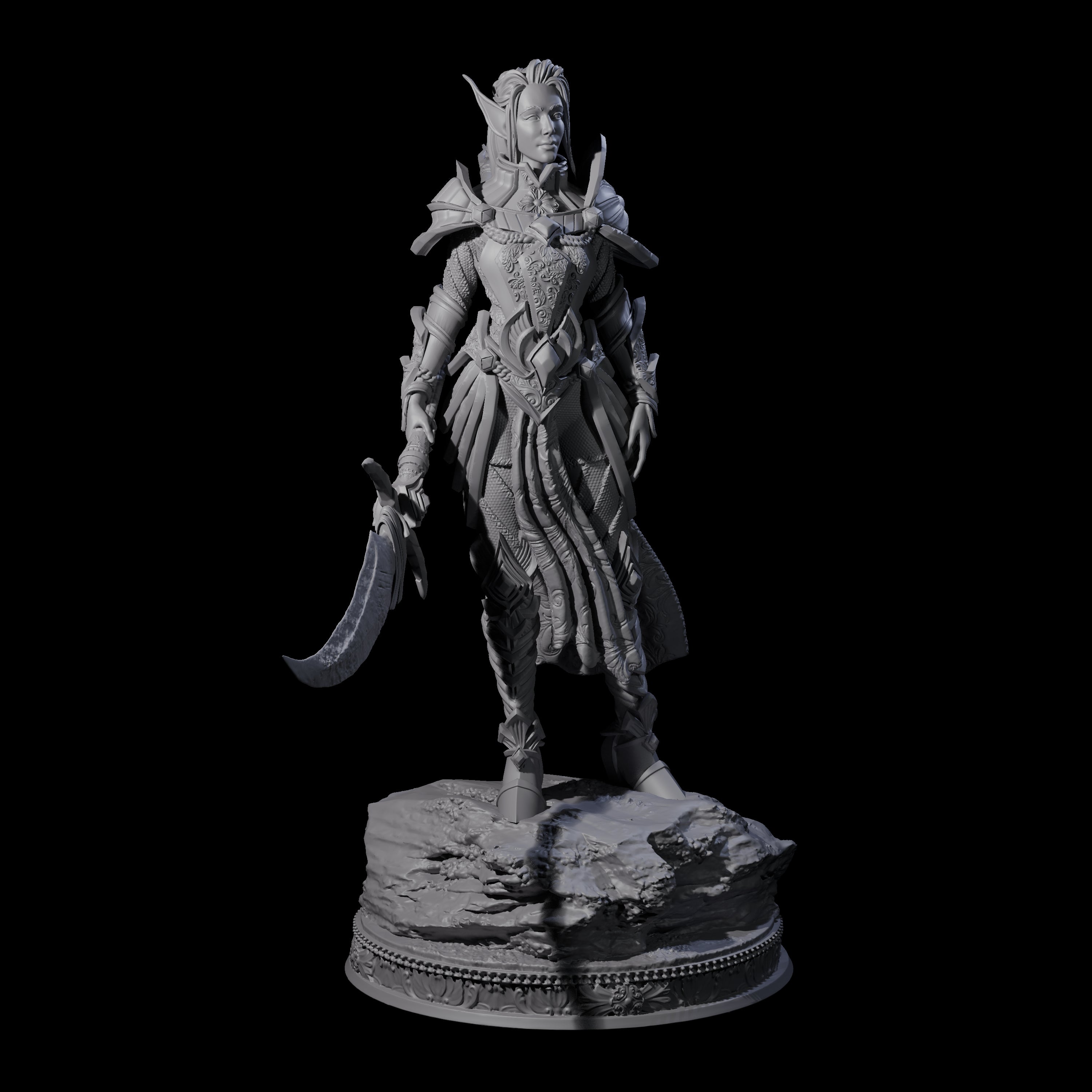 Powerful Fighter Miniature for Dungeons and Dragons, Pathfinder or other TTRPGs