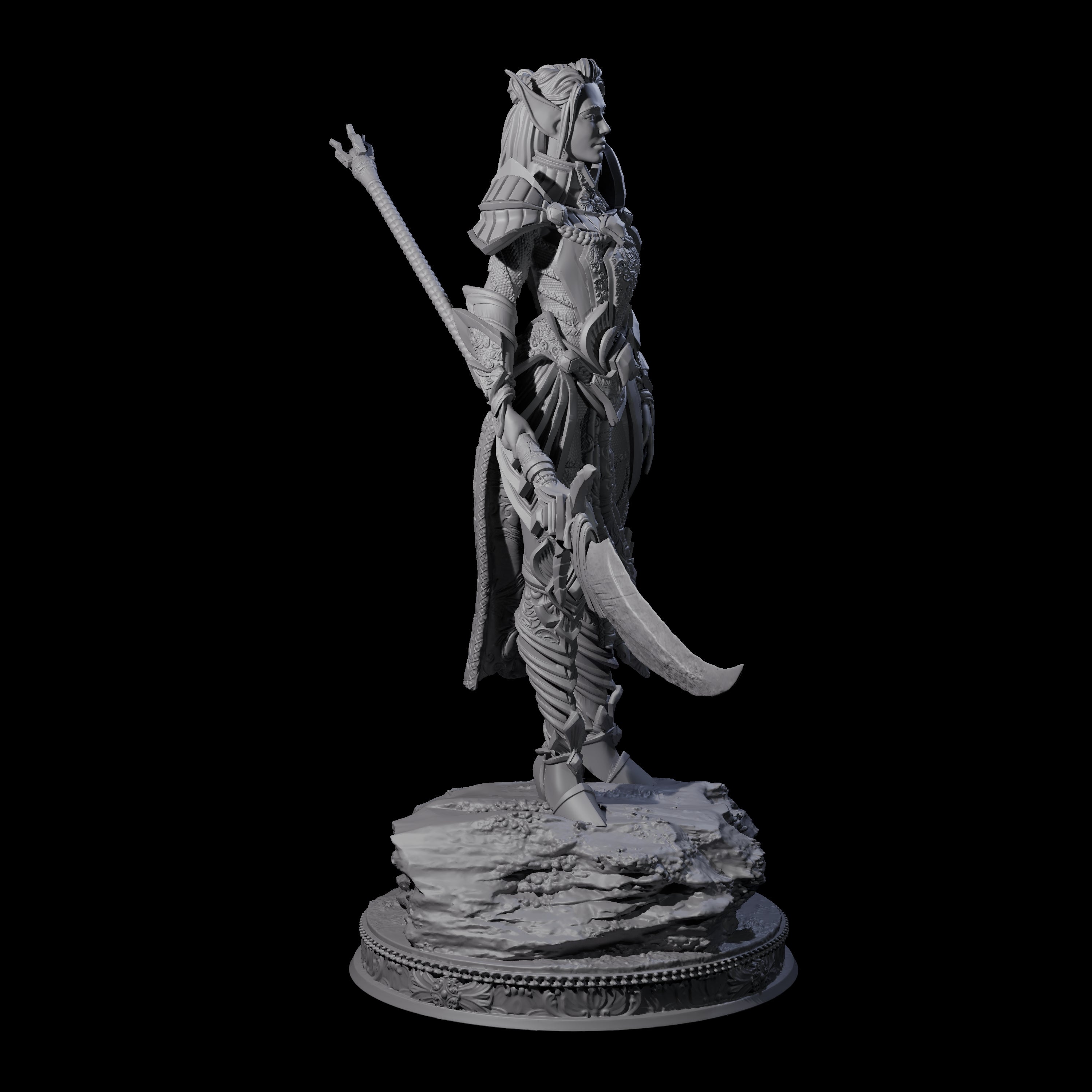 Powerful Fighter Miniature for Dungeons and Dragons, Pathfinder or other TTRPGs