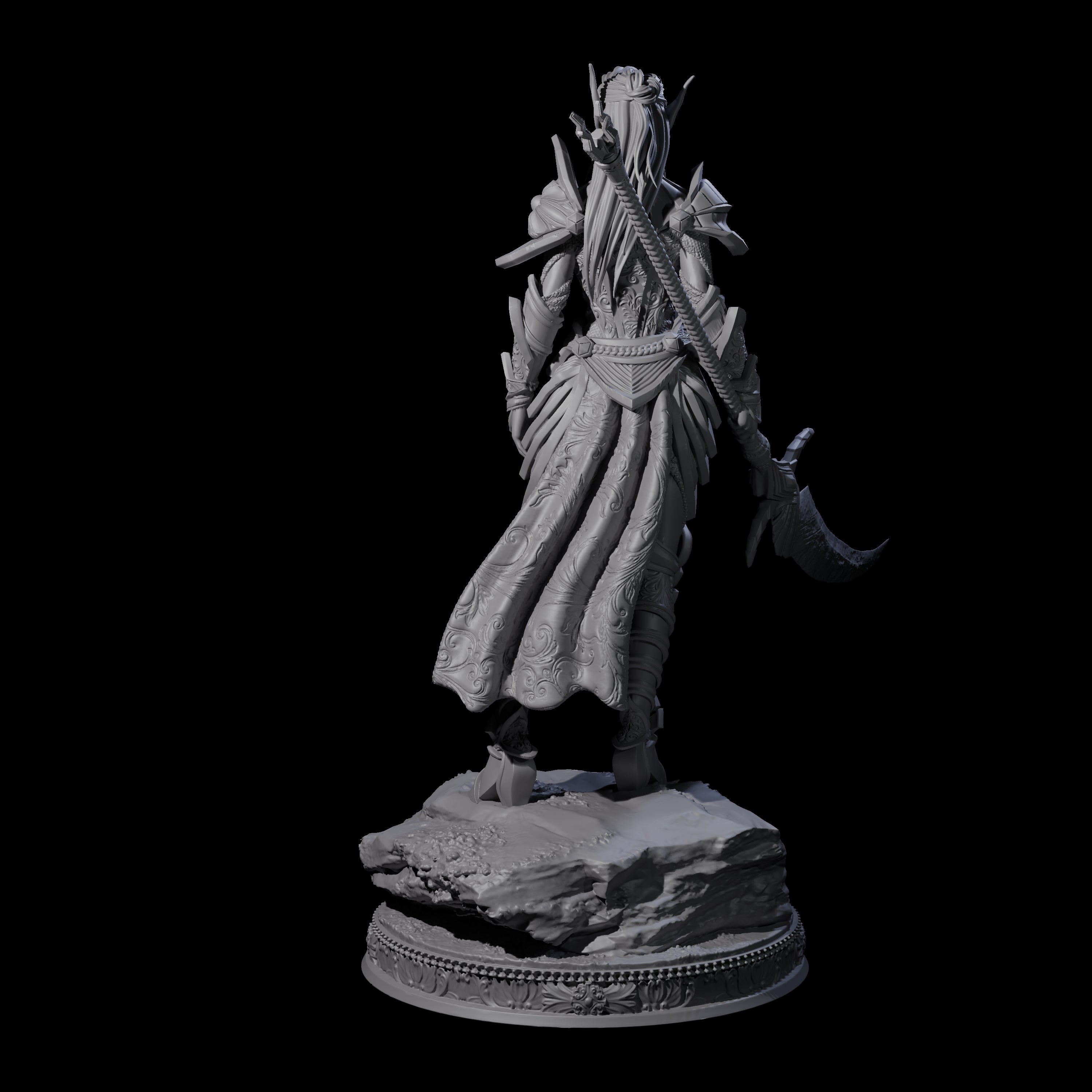 Powerful Fighter Miniature for Dungeons and Dragons, Pathfinder or other TTRPGs