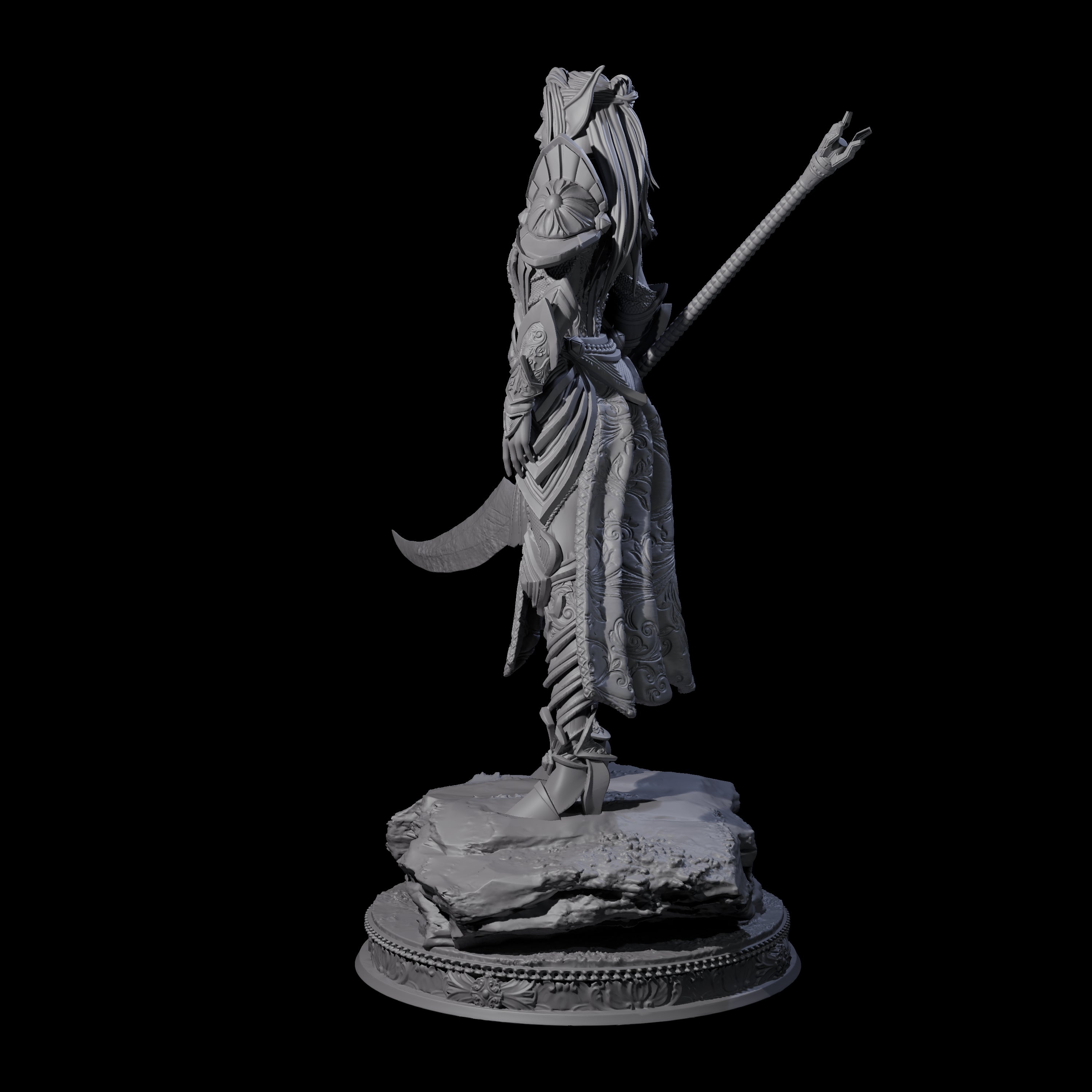 Powerful Fighter Miniature for Dungeons and Dragons, Pathfinder or other TTRPGs