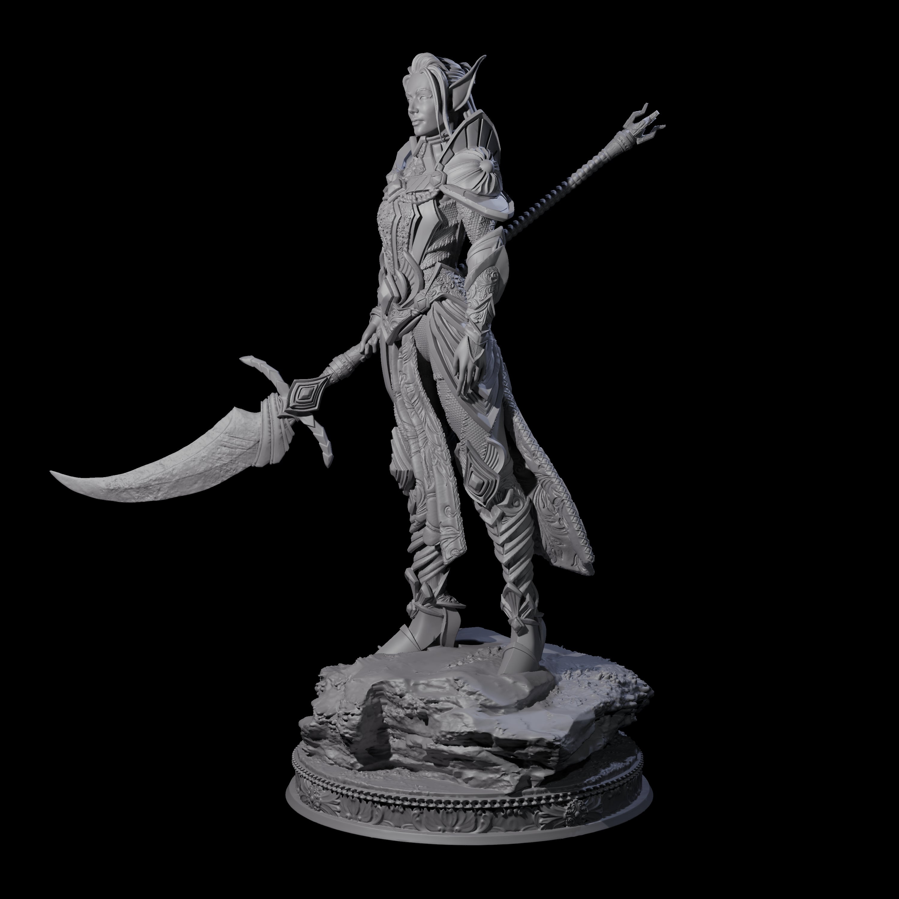 Powerful Fighter Miniature for Dungeons and Dragons, Pathfinder or other TTRPGs