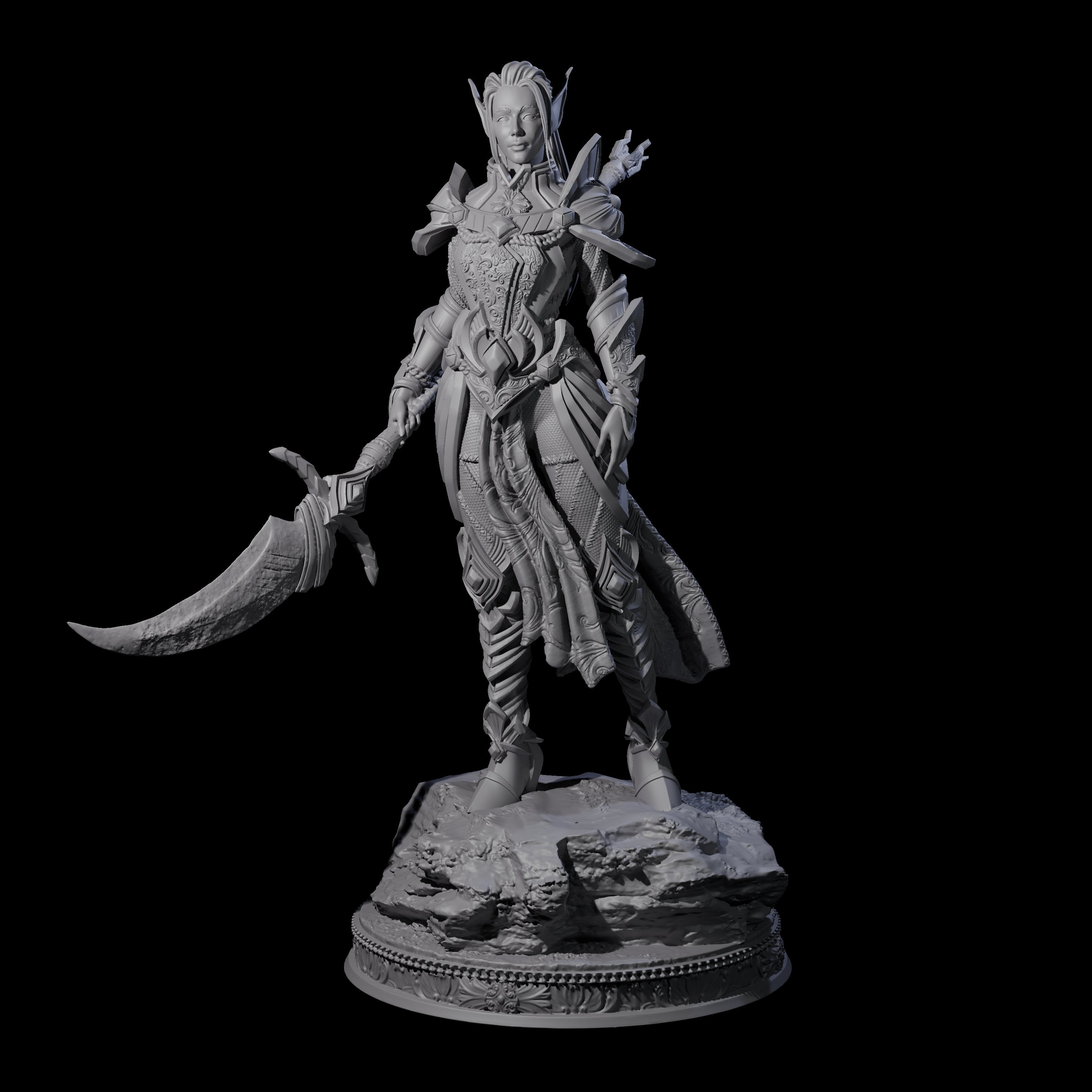 Powerful Fighter Miniature for Dungeons and Dragons, Pathfinder or other TTRPGs