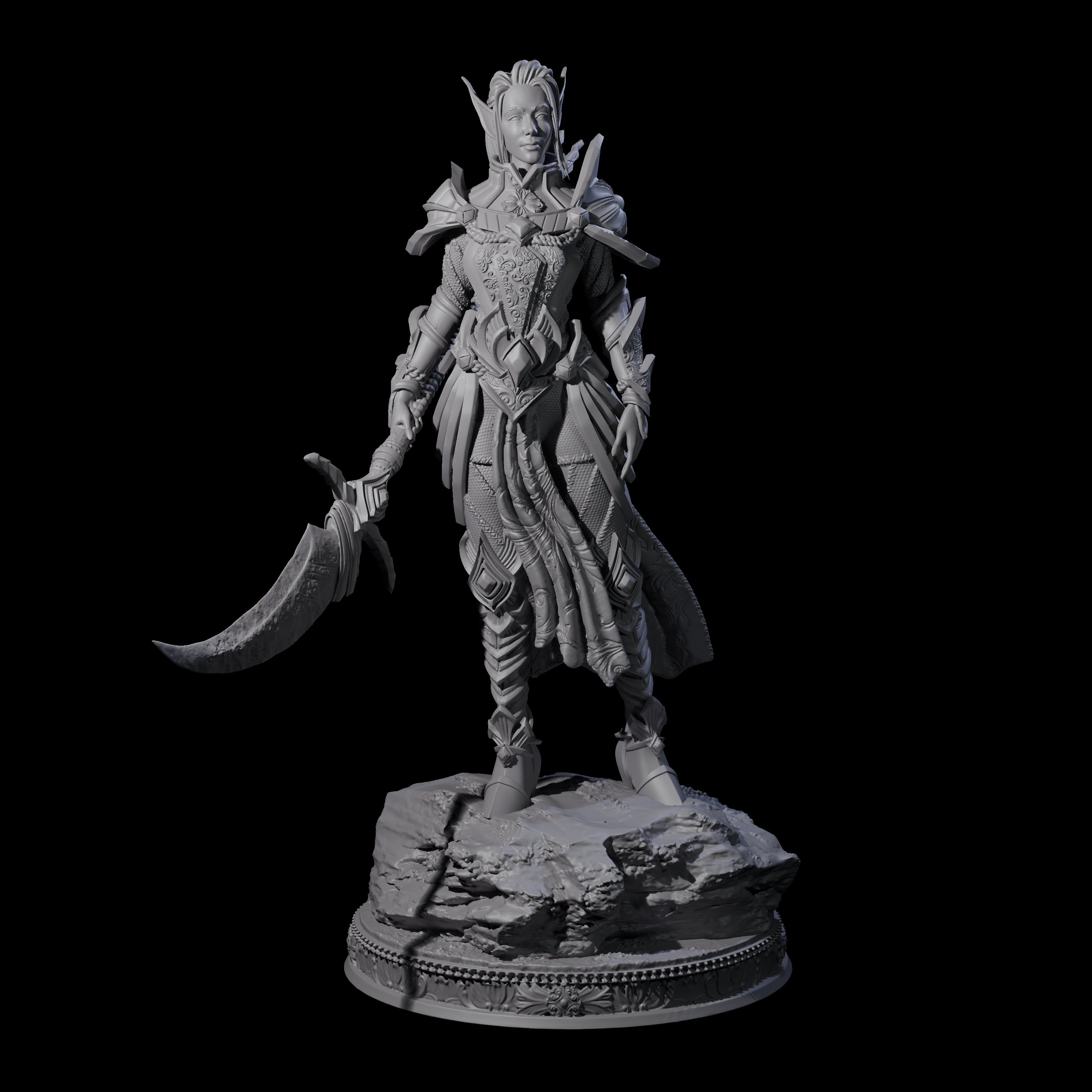 Powerful Fighter Miniature for Dungeons and Dragons, Pathfinder or other TTRPGs