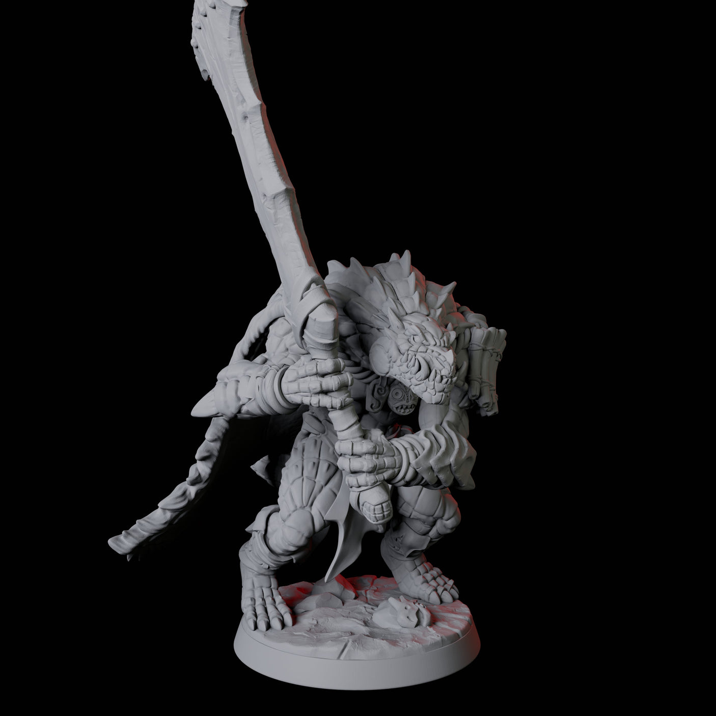 Powerful Frost Lizardfolk A Miniature for Dungeons and Dragons, Pathfinder or other TTRPGs