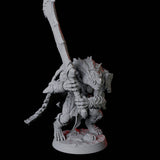 Powerful Frost Lizardfolk A Miniature for Dungeons and Dragons, Pathfinder or other TTRPGs