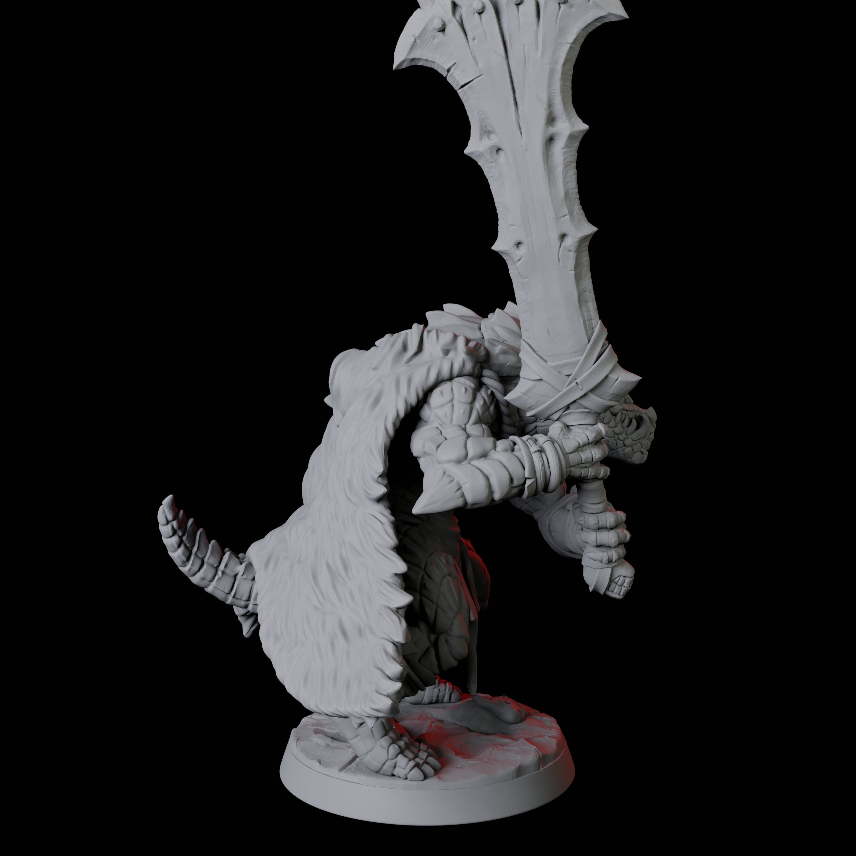 Powerful Frost Lizardfolk A Miniature for Dungeons and Dragons, Pathfinder or other TTRPGs