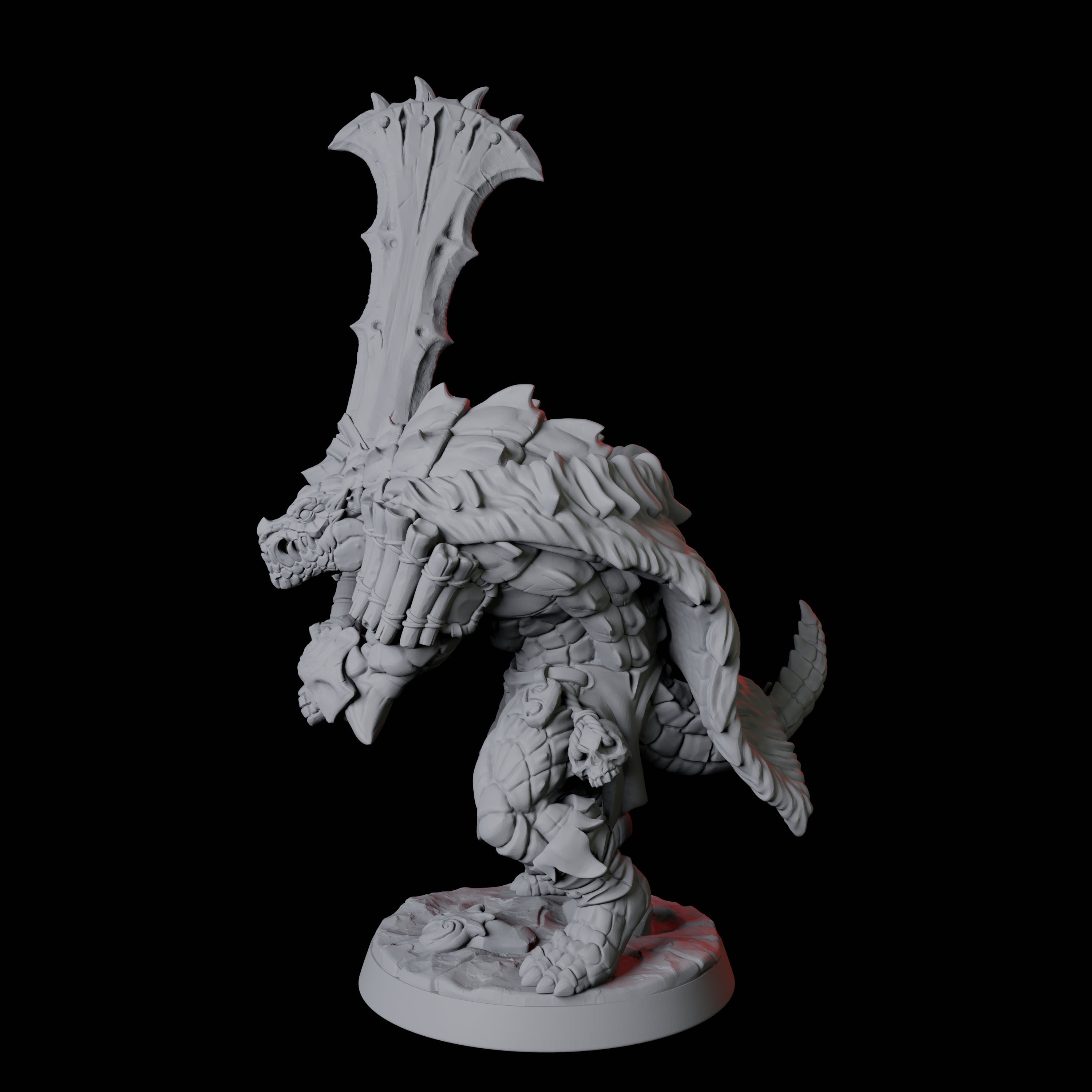 Powerful Frost Lizardfolk A Miniature for Dungeons and Dragons, Pathfinder or other TTRPGs