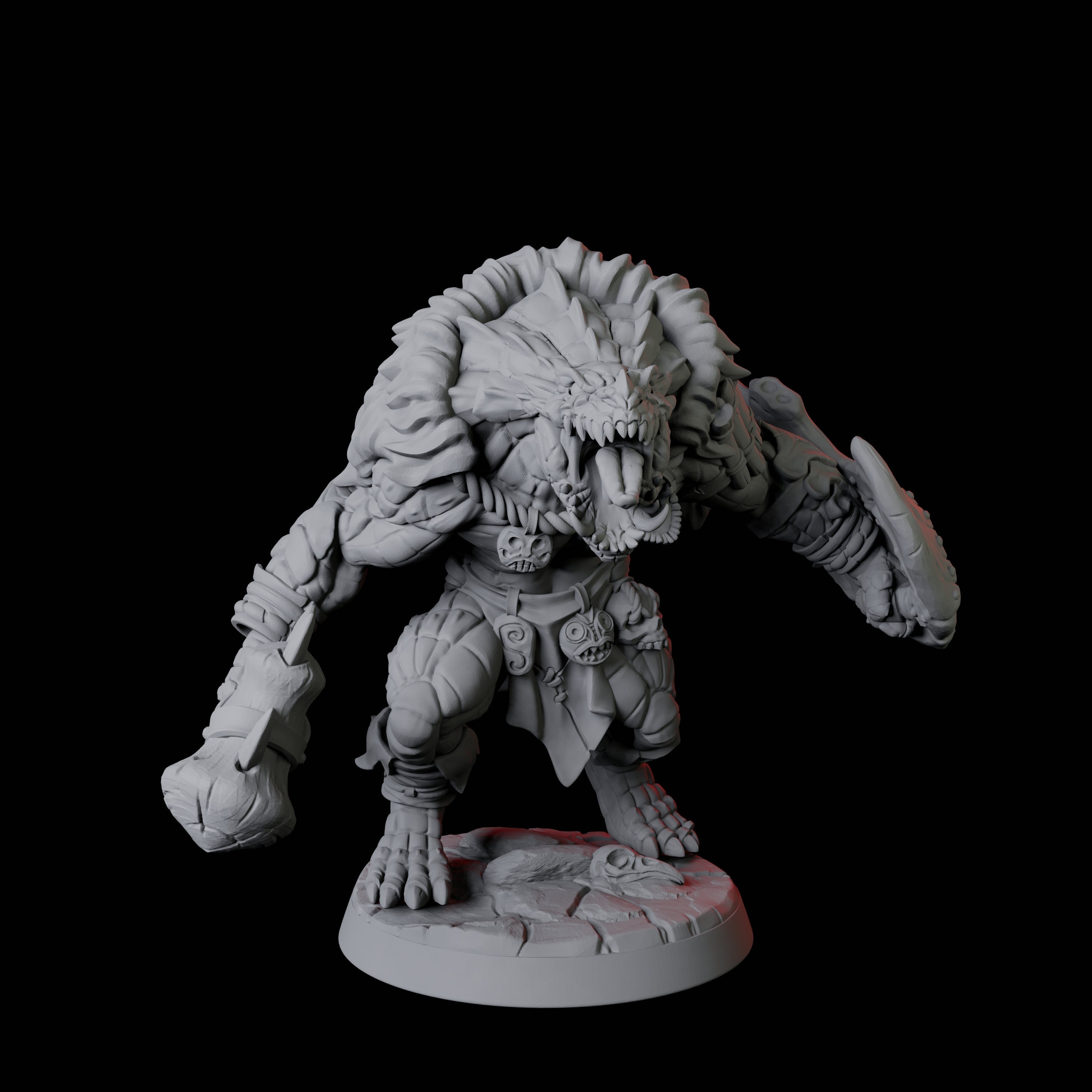 Powerful Frost Lizardfolk B Miniature for Dungeons and Dragons, Pathfinder or other TTRPGs