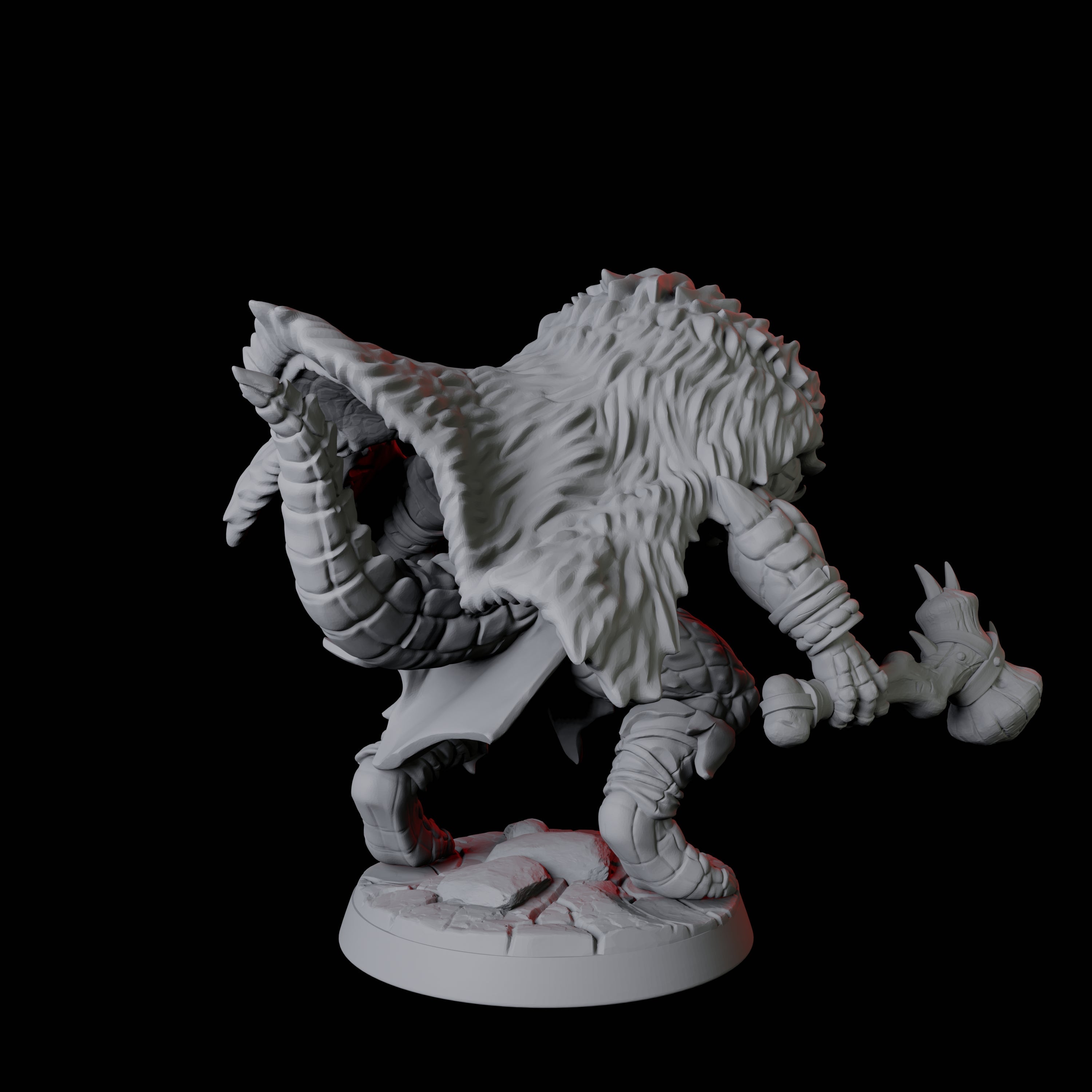 Powerful Frost Lizardfolk B Miniature for Dungeons and Dragons, Pathfinder or other TTRPGs