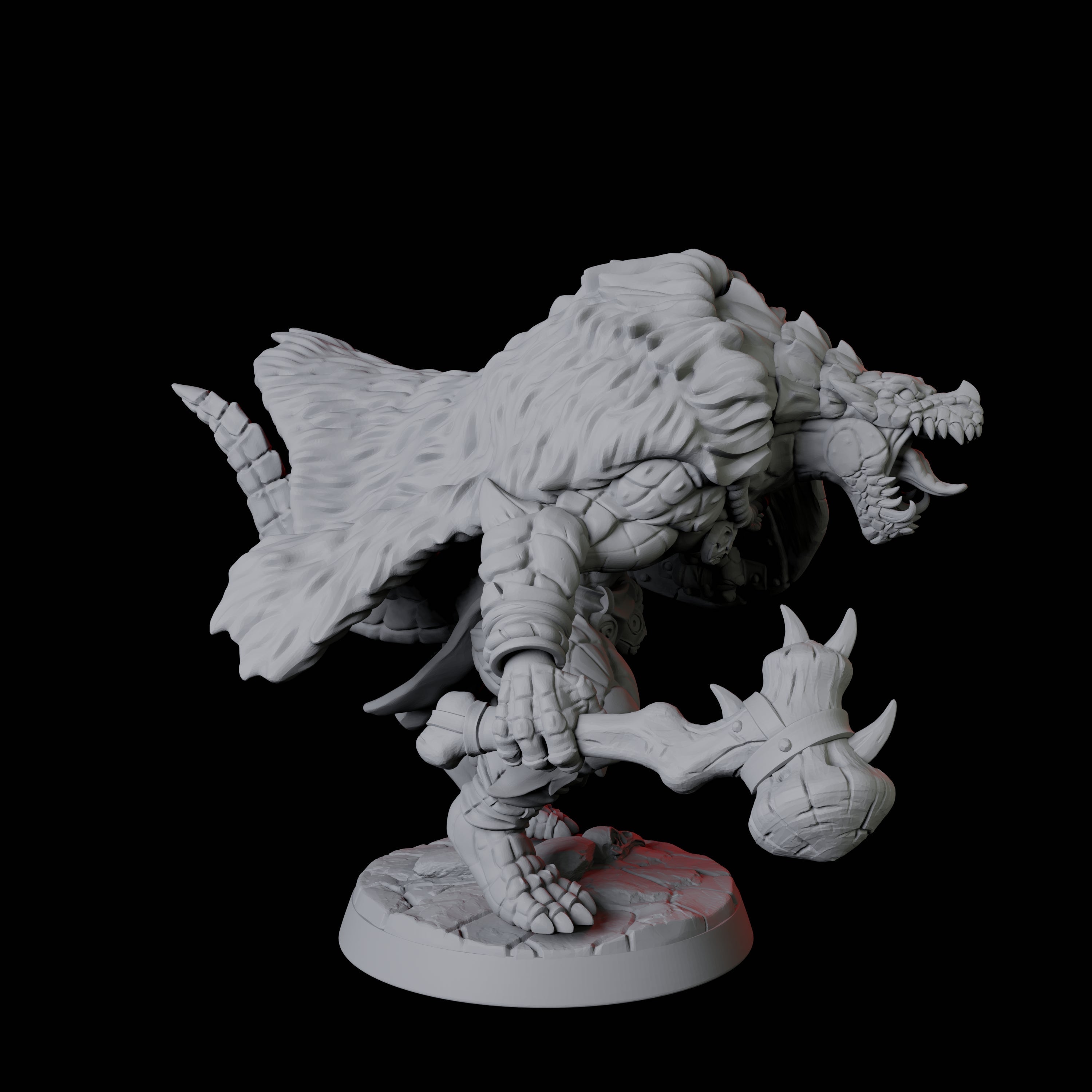 Powerful Frost Lizardfolk B Miniature for Dungeons and Dragons, Pathfinder or other TTRPGs