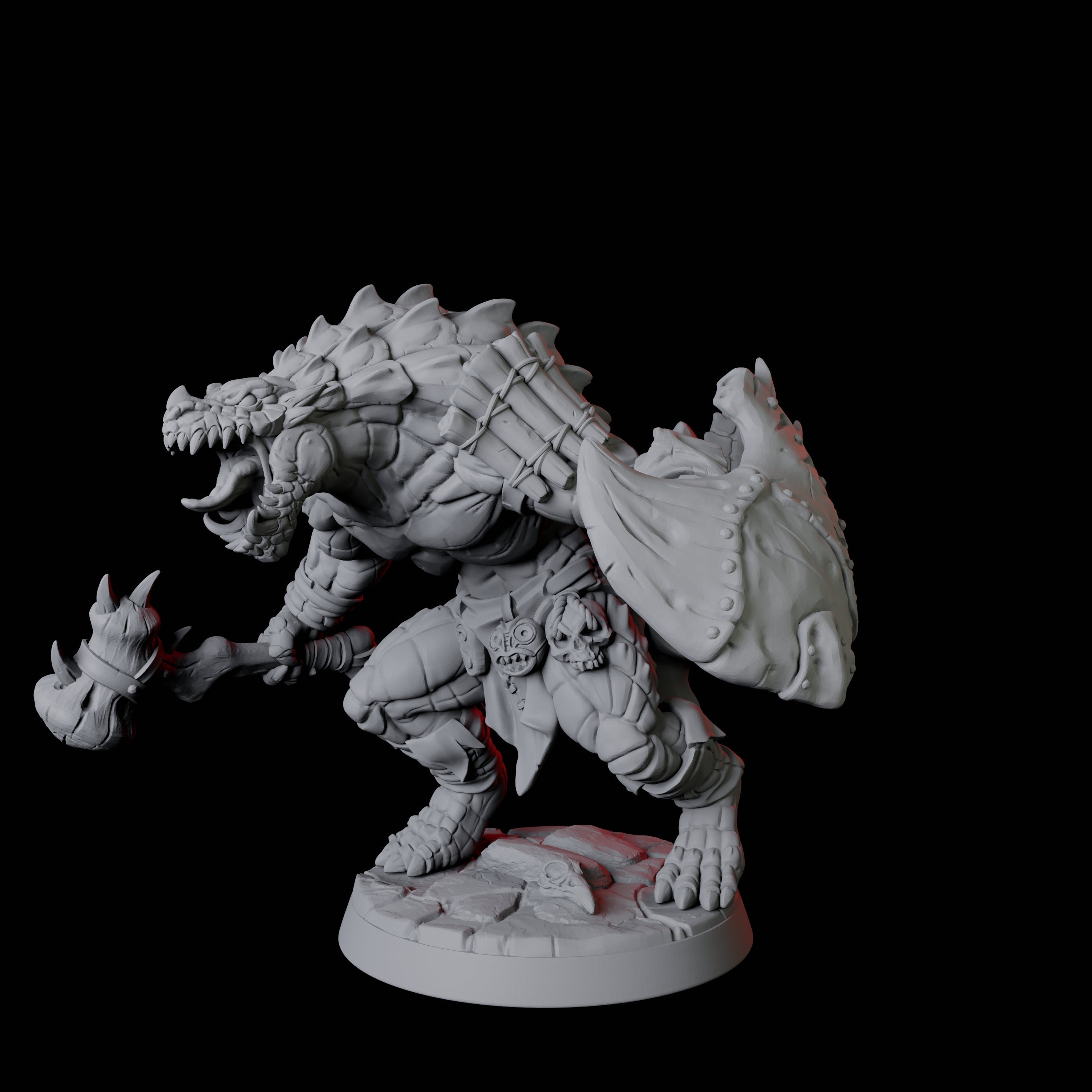 Powerful Frost Lizardfolk B Miniature for Dungeons and Dragons, Pathfinder or other TTRPGs